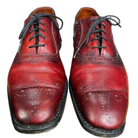 Allen Edmonds Men’s Cornwallis Burgundy Leather Lace Up Oxford Size US 9 D
